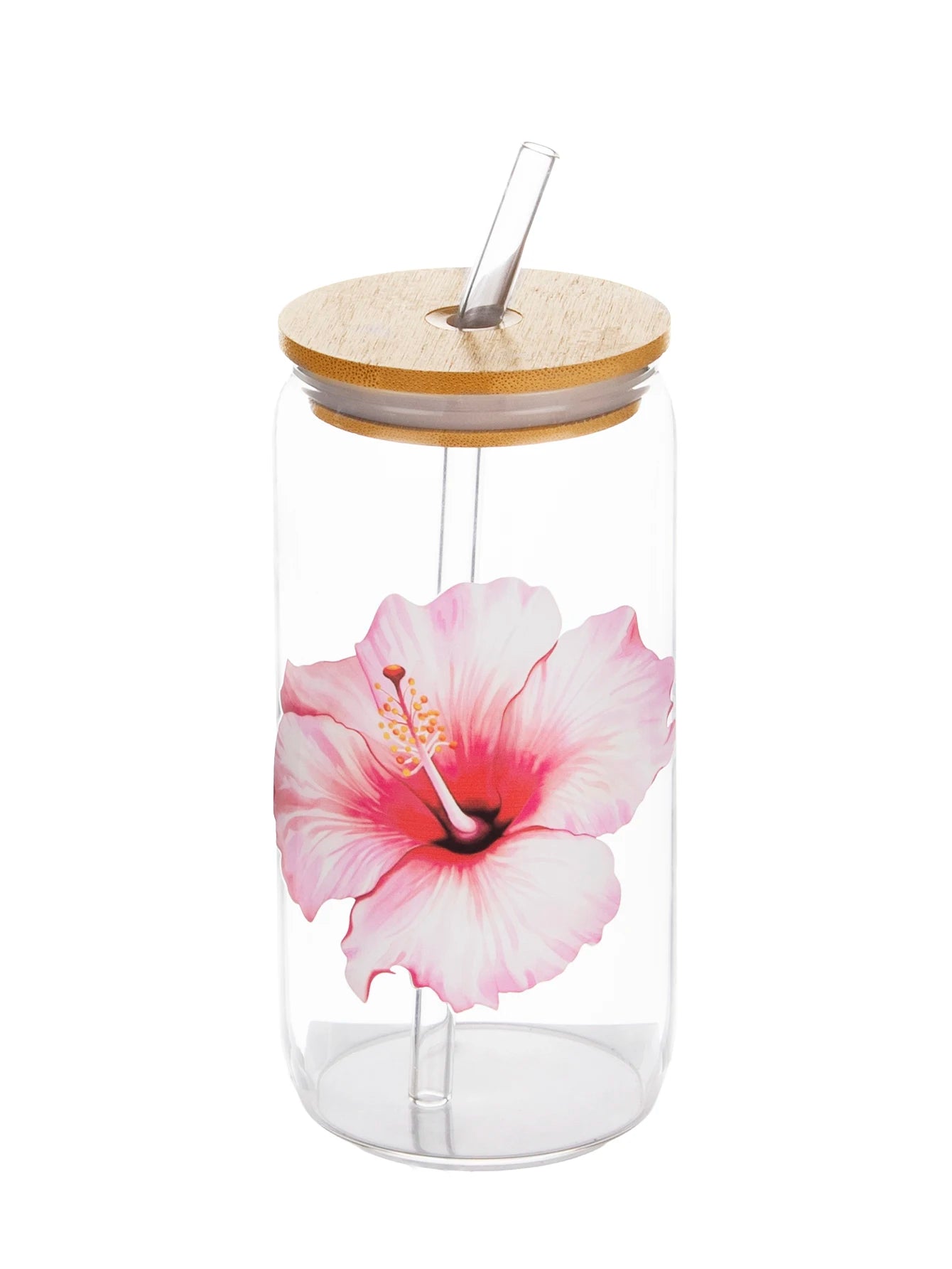 Taza de cristal con lazo bonito de 500ml, botella de agua con diseño de grafiti de cereza de amor, tazas de café con tapas, cepillo de paja, regalo de fiesta del Día de San Valentín