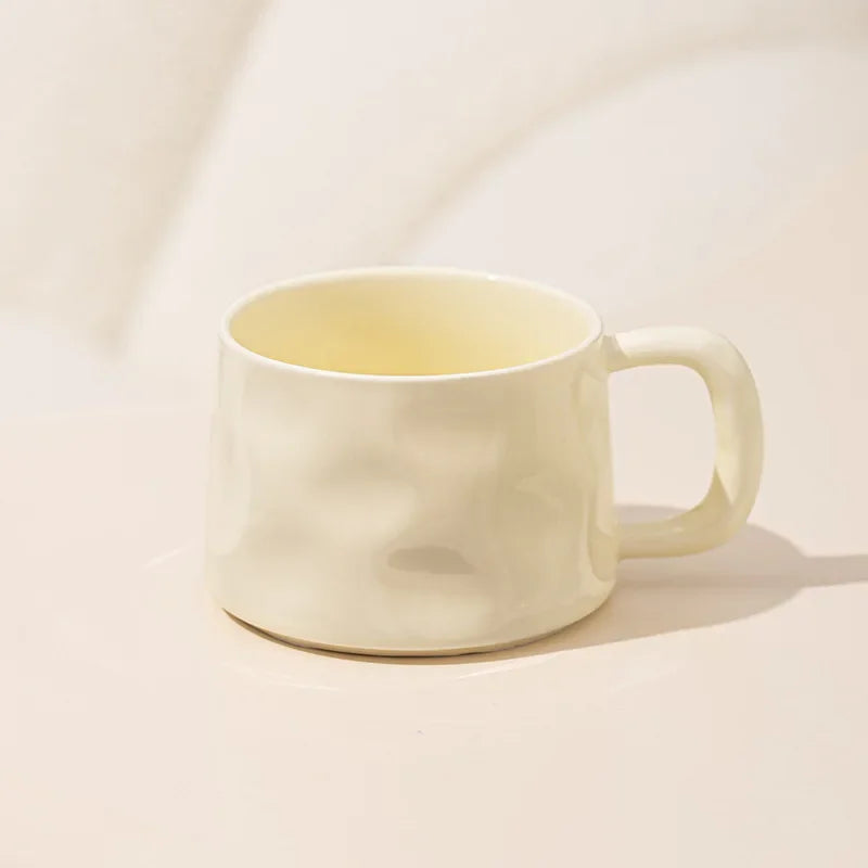 Tazas de café y platillos de cerámica, taza de té exquisita creativa para la tarde, taza de leche para el desayuno, regalo para niñas, tazas de agua