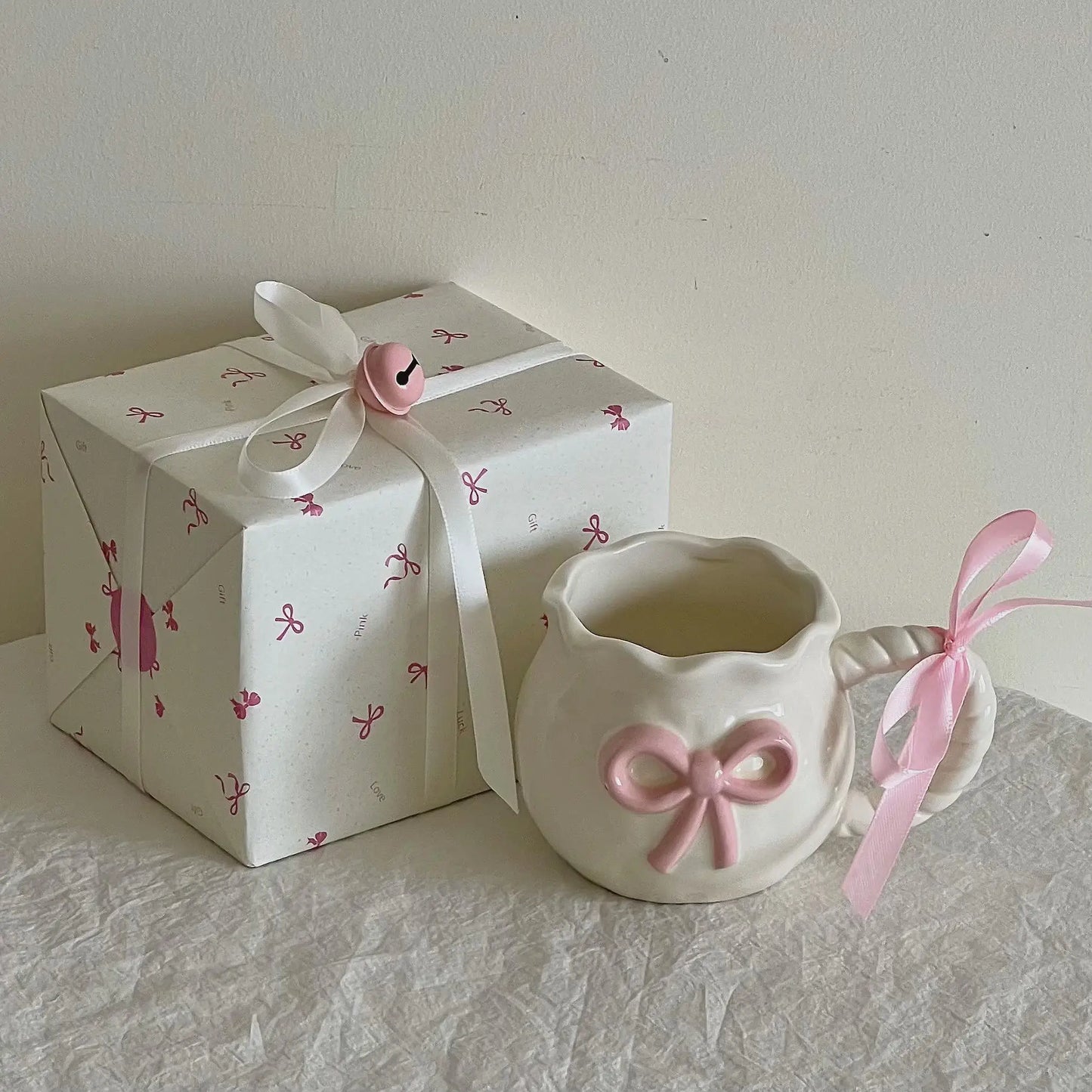 Taza de cerámica gruesa con lazo bonito, taza Irregular con lazo de mano, tazas para café, leche, bebidas