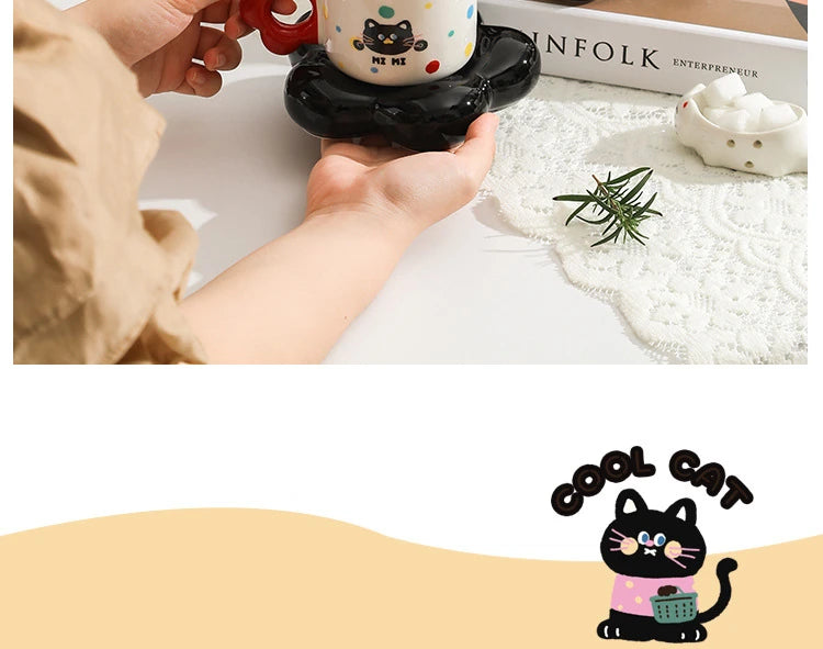 Taza de café de cerámica bonita, plato, caja de regalo, taza de agua de alta belleza, taza de café para pareja