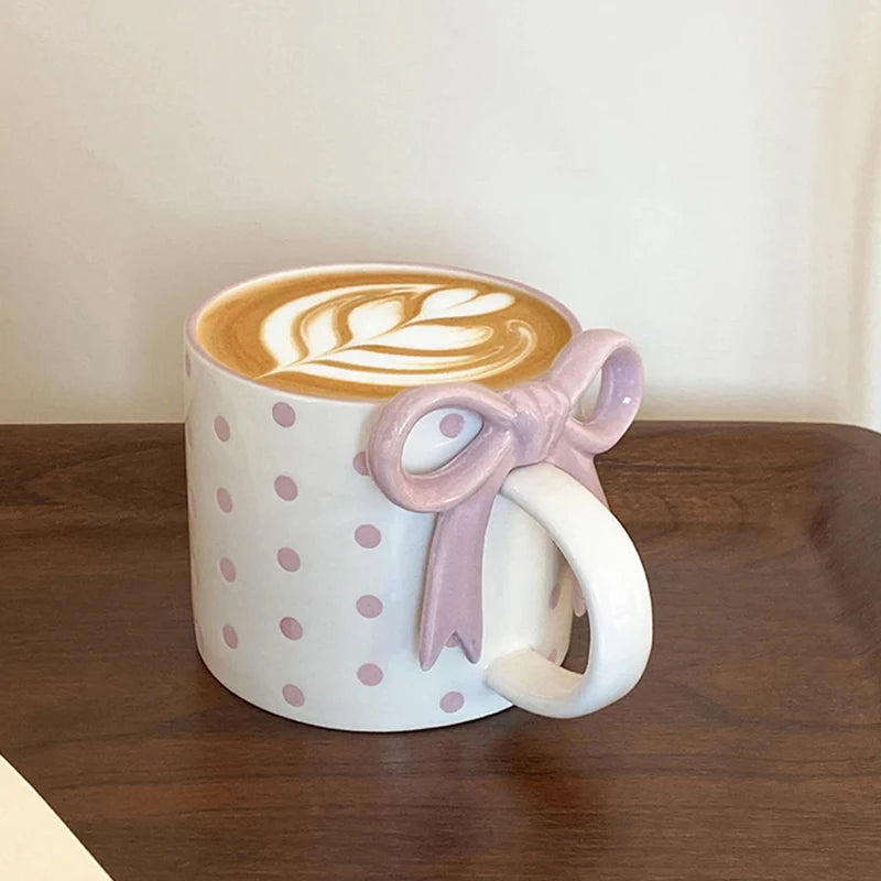 Taza de cerámica con mango de lazo creativo, taza de café con patrón de tablero de ajedrez para decoración del hogar