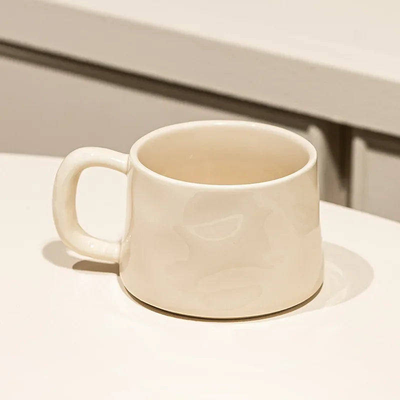 Tazas de café y platillos de cerámica, taza de té exquisita creativa para la tarde, taza de leche para el desayuno, regalo para niñas, tazas de agua
