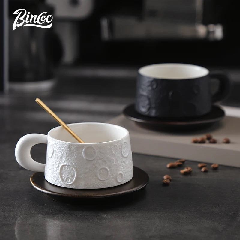 Tazas de cerámica, taza de café Retro con posavasos, taza de té creativa exquisita para la tarde, taza de leche para desayuno, regalo para niña, taza de café, taza de agua