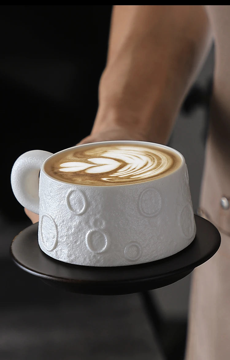 Tazas de cerámica, taza de café Retro con posavasos, taza de té creativa exquisita para la tarde, taza de leche para desayuno, regalo para niña, taza de café, taza de agua