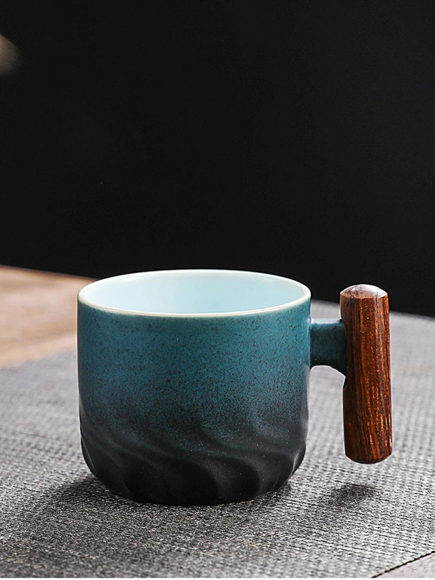 Taza de café exquisita hecha a mano creativa, taza de café Vintage con mango de madera, tazas, tazas, vasos, cocina, comedor, Bar, hogar
