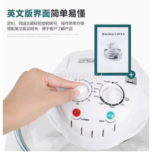 Freidora de aire de vidrio 220 voltios / 110 voltios - Tipo doméstico - Gran capacidad para hacer patatas fritas y otras alimentos fritos