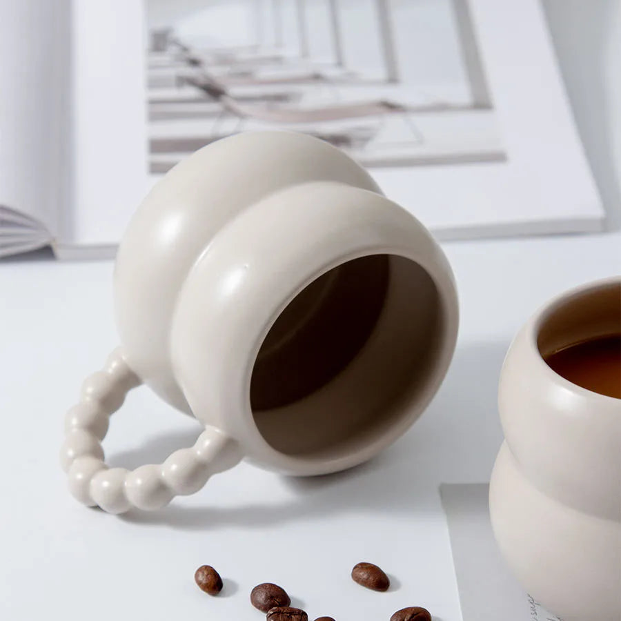 Lindas tazas de cerámica para café Tazas de café personalizadas sin esmalte y ecológicas con pulido de alta velocidad Vasos creativos
