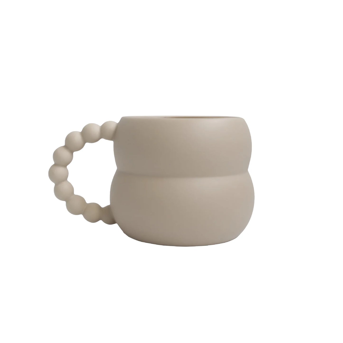Taza de café de cerámica creativa con mango de la serie de bolas, tazas de porcelana personalizadas, tazas bonitas, regalos de cumpleaños adecuados