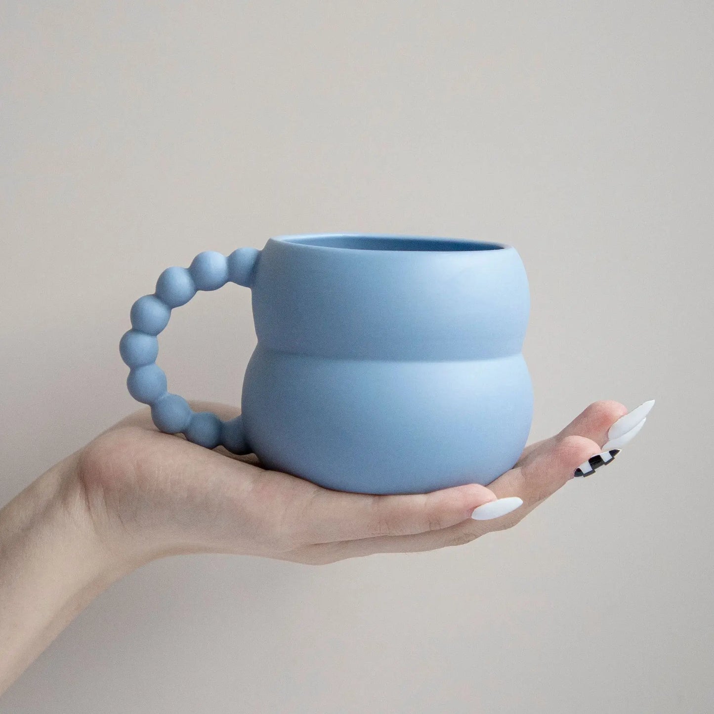 Taza de café de cerámica creativa con mango de la serie de bolas, tazas de porcelana personalizadas, tazas bonitas, regalos de cumpleaños adecuados