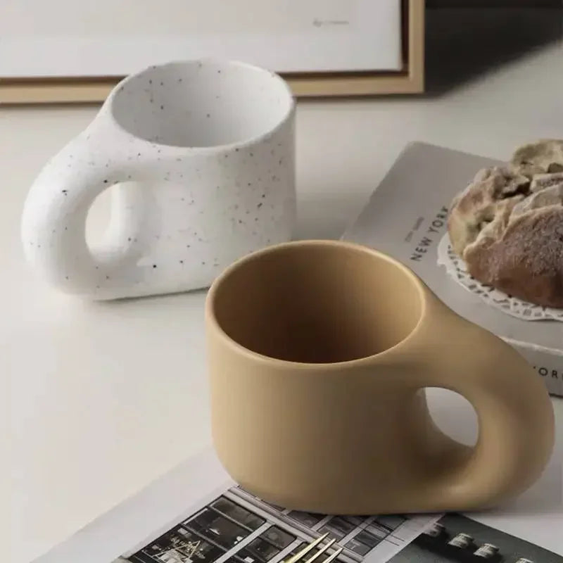 Tazas de cerámica gruesas y coloridas creativas con platillo, taza de café, té de la leche, tazas de oficina, artículos para beber, el mejor regalo de cumpleaños para amigos