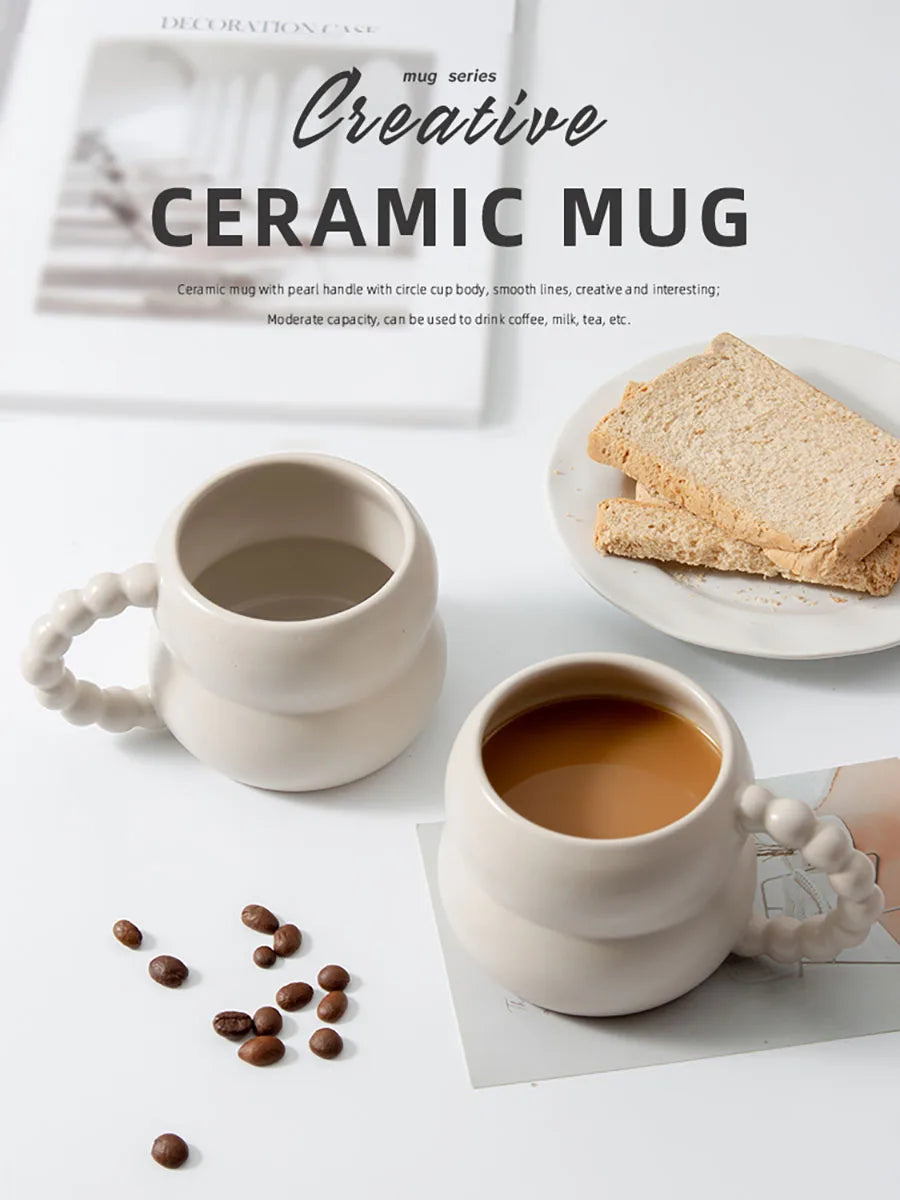 Lindas tazas de cerámica para café    Tazas de café personalizadas sin esmalte y ecológicas con pulido de alta velocidad    Vasos creativos