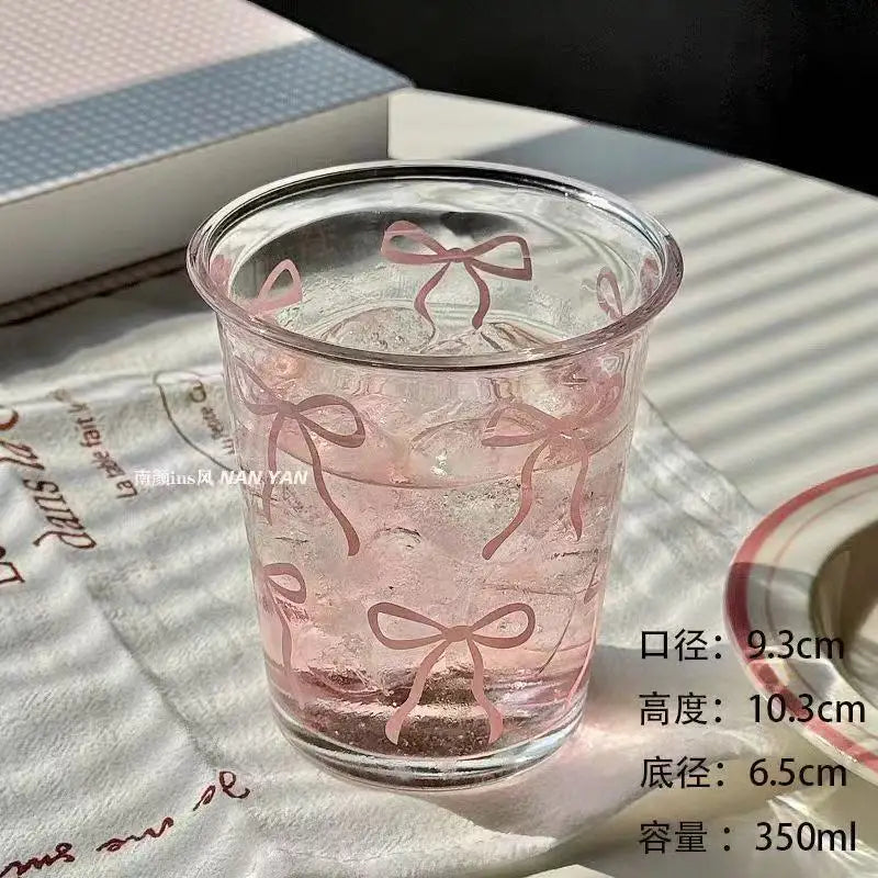 Taza de café de cerámica con lazo rosa Irregular, taza en relieve hecha a mano, taza de café para el hogar, taza de leche para desayuno, regalo de cumpleaños, nuevo
