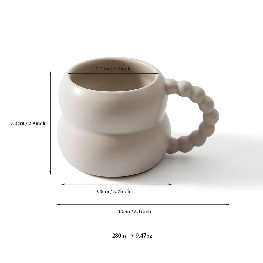 Lindas tazas de cerámica para café    Tazas de café personalizadas sin esmalte y ecológicas con pulido de alta velocidad    Vasos creativos
