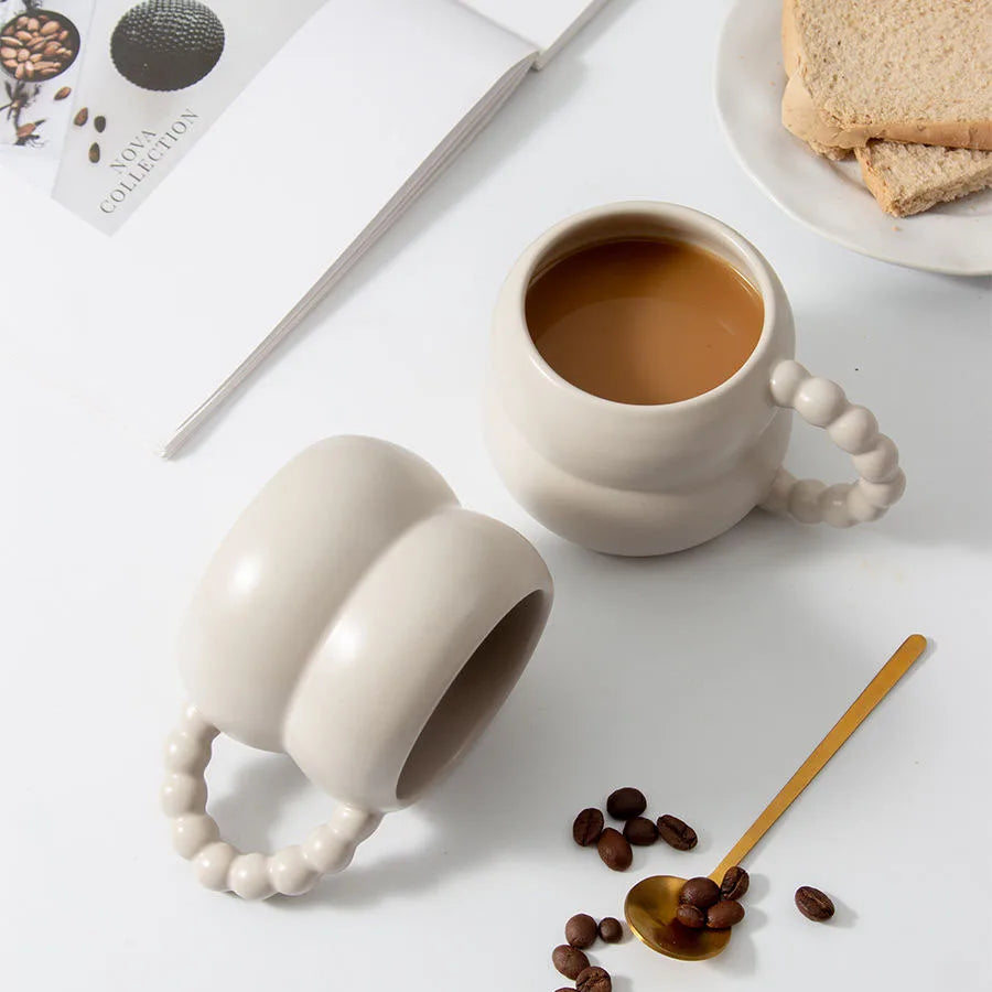 Lindas tazas de cerámica para café    Tazas de café personalizadas sin esmalte y ecológicas con pulido de alta velocidad    Vasos creativos
