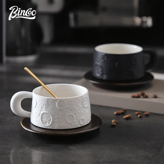 Tazas de cerámica, taza de café Retro con posavasos, taza de té creativa exquisita para la tarde, taza de leche para desayuno, regalo para niña, taza de café, taza de agua