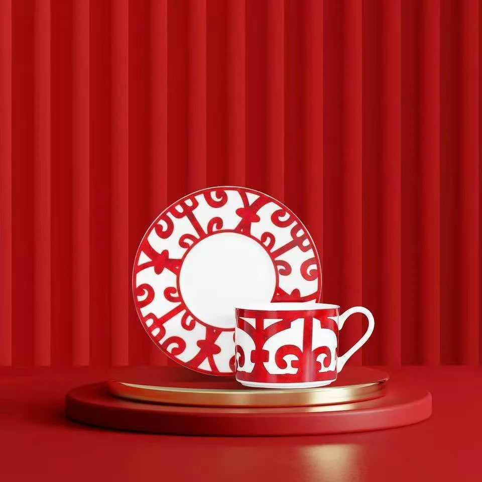 Taza de cerámica roja para café, té y leche con asa, regalo novedoso con caja original, gran oferta