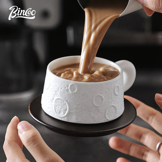 Tazas de cerámica, taza de café Retro con posavasos, taza de té creativa exquisita para la tarde, taza de leche para desayuno, regalo para niña, taza de café, taza de agua