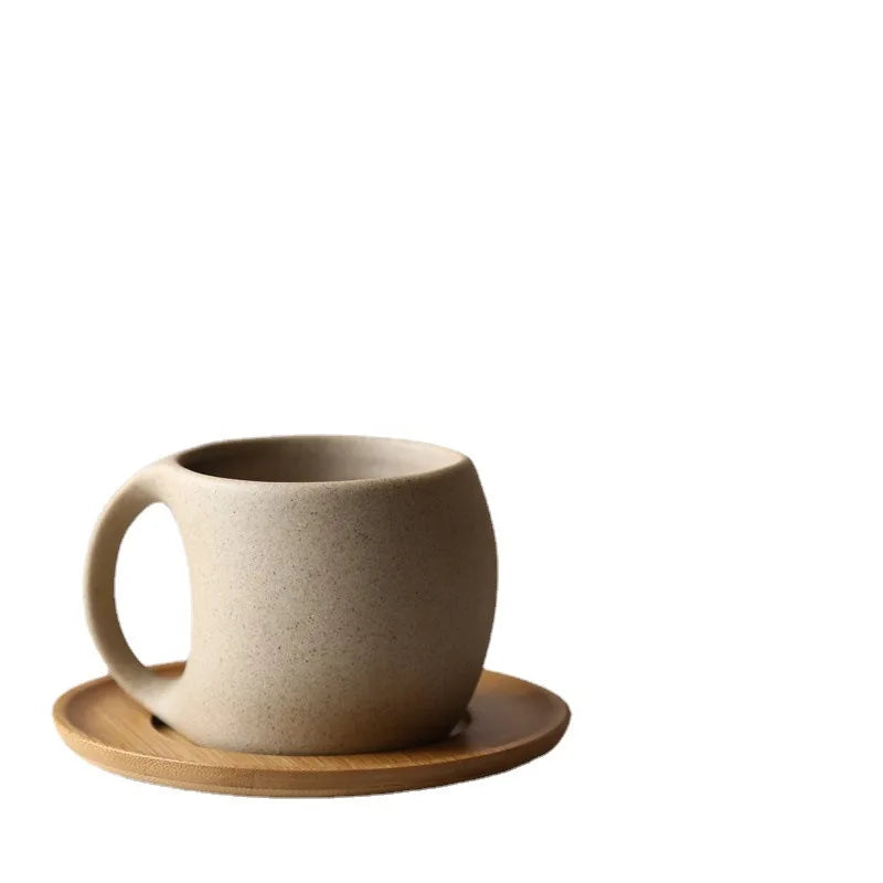 Taza de café de cerámica Vintage, platillo de 220ml para desayuno, leche, avena, bebida, exquisita taza de café para té de la tarde, cumpleaños