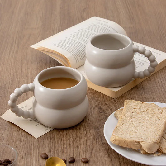 Lindas tazas de cerámica para café    Tazas de café personalizadas sin esmalte y ecológicas con pulido de alta velocidad    Vasos creativos